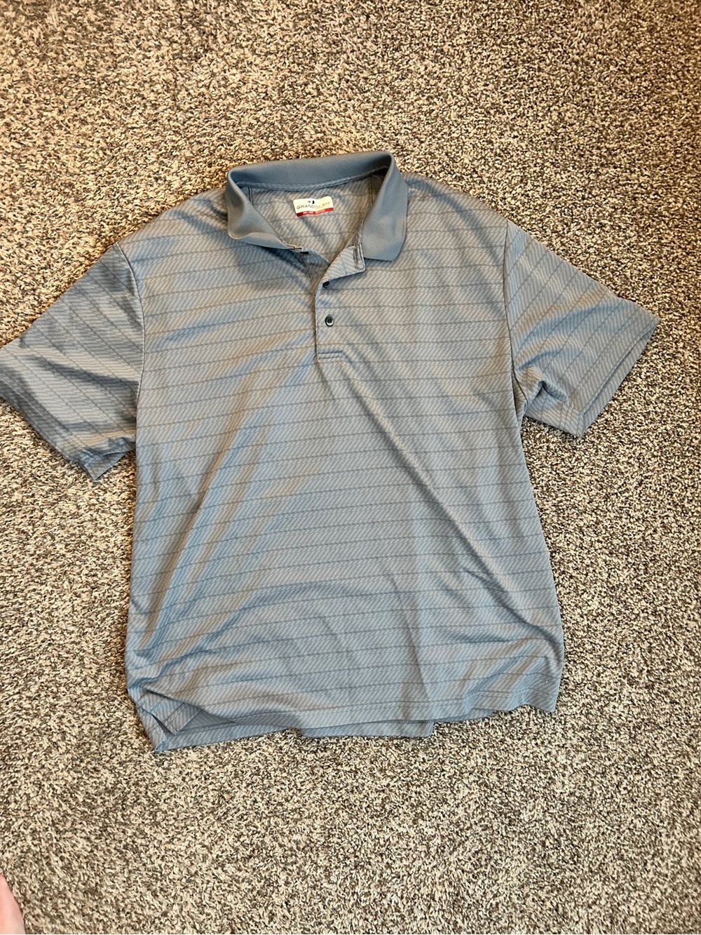 Grand Slam Light Gray Patterned Men's Polo